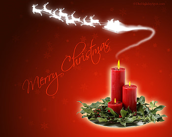christmas flames, holidays, xmas, christmas, santa HD wallpaper