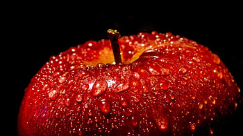 Red apple drops , Refreshing and juicy, Tempting and tasty, Droplets of sweetness HD wallpaper