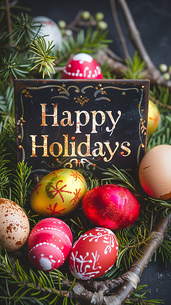 Holiday Cheer Easter Egg , Happy Holidays, egg, Easter HD phone wallpaper