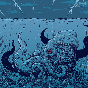 Art, Octopus, Vector, Underwater World, Tentacles HD phone wallpaper