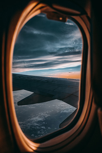 Miscellanea, Miscellaneous, Height, Window, Porthole, Wing, Airplane, Plane, View HD phone wallpaper