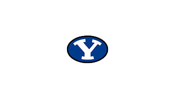 White BYU PC, logo, white, computer HD wallpaper