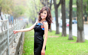 Asian beauty, sexy, model, asian, brunette, girl, beautiful, beauty, babe, fashion, pretty, fence, lovely HD wallpaper