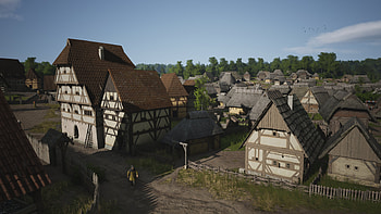 Manor Lords Village - Ultra, video game, Manor Lords HD wallpaper