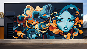 Abstract Mural Artwork, mural HD wallpaper