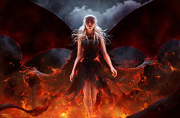 Mother Of Dragons, game-of-thrones, tv-shows, daenerys-targaryen, artist, deviantart HD wallpaper