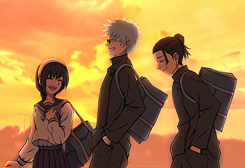 Riko Amanai, Satoru Gojo & Suguru Geto, Riko Amanai, Satoru Gojo, Suguru Geto, Anime, Jujutsu Kaisen, Gojo & Geto HD wallpaper
