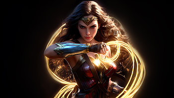 Wonder Woman Get Over Here, wonder-woman, superheroes, artwork, digital-art, ai HD wallpaper