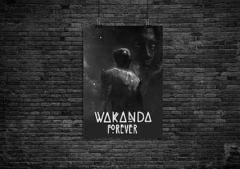Black Panther poster, Marvel Avengers, Chadwick Boseman tribute, Water-proof art HD wallpaper