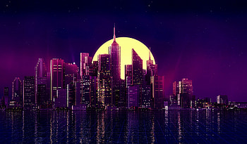 Cityscape Night , artist, artwork, digital-art HD wallpaper