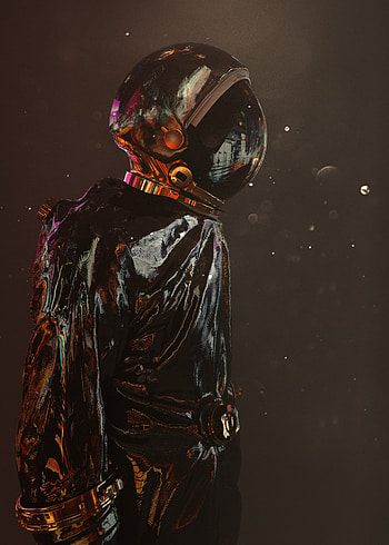 Art, Glare, Cosmonaut, Spacesuit, Space Suit, Astronaut HD phone wallpaper