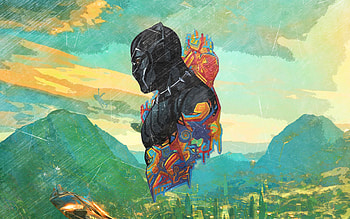 Black panther, superhero, promo art HD wallpaper