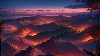 anime landscape, landscape, Digital Art, AI Art, Anime HD wallpaper