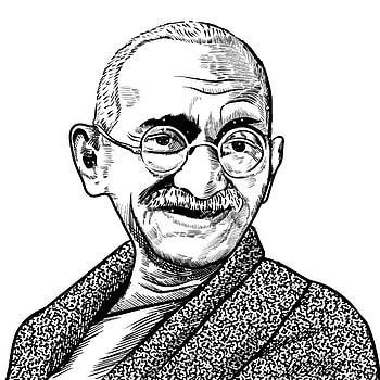 Surakarta, Indonesia, December 7, 2021, Mahatma Gandhi portrait HD phone wallpaper