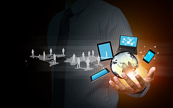 Information Technology Network Hand Business HD wallpaper