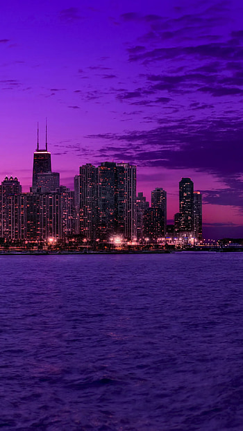 Illinois travel, Chicago skyline, USA landmarks, Street view HD phone wallpaper