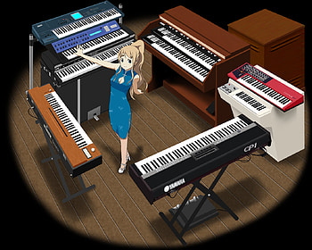 Just Pick K-On!, keyboard, organ, yamaha, music, synthesizer, tsumugi, mugi, keion, instruments HD wallpaper