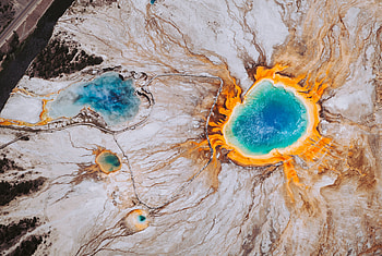 Nature, Usa, Surface, United States, Wyoming, Source, que, Great Prismatic Spring, Big Prismatic Source HD wallpaper