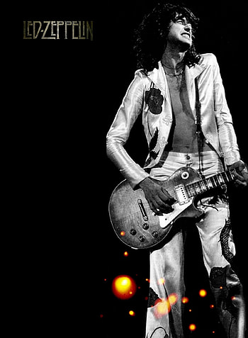 Led Zeppelin, Jimmy Page portrait, Poster HD phone wallpaper