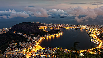 Rio De Janeiro, Rodrigo de Freitas Lagoon, Corcovado mountain, Scenic vistas HD wallpaper