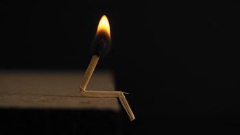 Fire, Miscellanea, Miscellaneous, Dark Background, Sadness, Match, Sorrow HD wallpaper