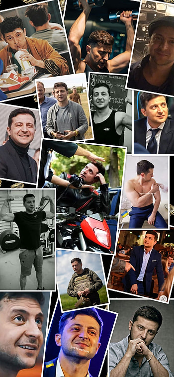 Zelensky collage, face HD phone wallpaper