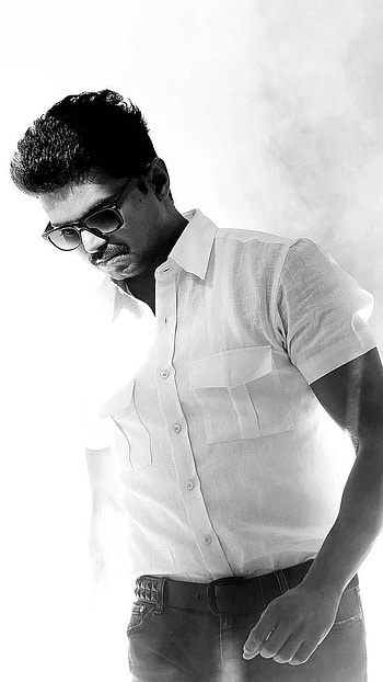 Vijay , Black And White, Theme HD phone wallpaper