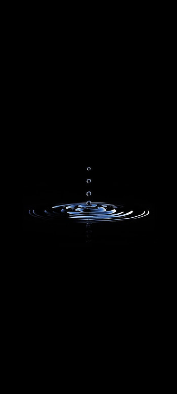 Zen, drop, electric blue, blue, black HD phone wallpaper