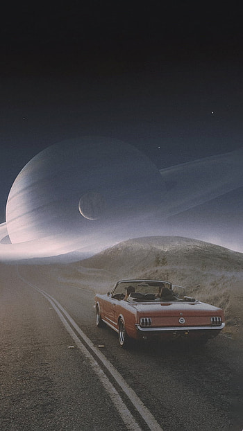 Road trip, automotive lighting, sky, saturn, roadtrip, space HD phone wallpaper