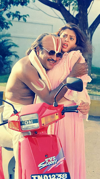 Basha, tamil movie, rajnikant, nagma HD phone wallpaper