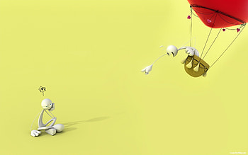 Im going Higher, pointing, disgusted, alone, laughing, balloon, figures HD wallpaper