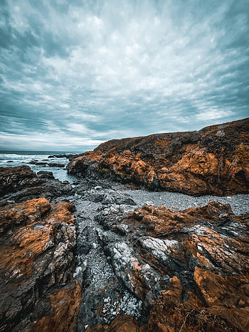 Nature, Water, Rocks, Horizon, Lumps, Blocks HD phone wallpaper