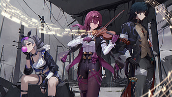 Honkai: Star Rail - Dynamic Trio Ultra, video game, Honkai: Star Rail, Kafka (Honkai: Star Rail), Blade (Honkai: Star Rail), Silver Wolf (Honkai: Star Rail) HD wallpaper