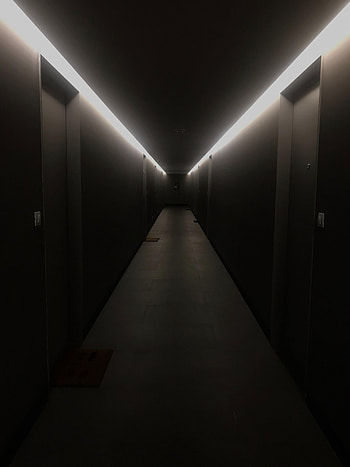 Building, Dark, Illumination, Backlight, Tunnel HD phone wallpaper