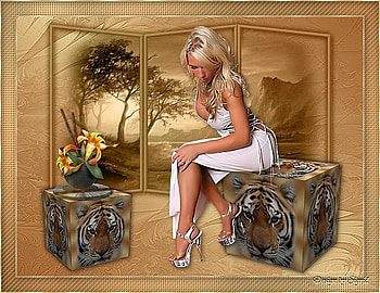 Tiger , girl, fantasy, 3d, tigers HD wallpaper