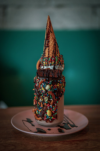 Food, Chocolate, Desert, Ice Cream, Sweet, Sprinkling, Sprinkle HD phone wallpaper