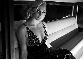 BW, Sophie Turner, 2018 HD wallpaper