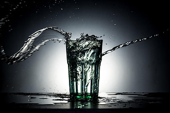 Water, Macro, Dark, Spray, Splash, Liquid, Glass HD wallpaper