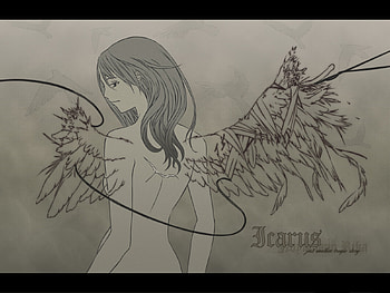 Air-Gear, wings, grey, anime, air, angel, gear, girl HD wallpaper