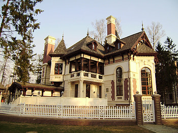 Beautiful House, architecture, houses, beautiful houses, fence HD wallpaper
