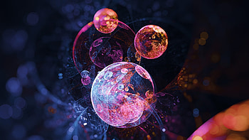 Koi bubbles, sax shaikh, koi, summer, pink, abstract, pesti, fish, bubbles, vara HD wallpaper