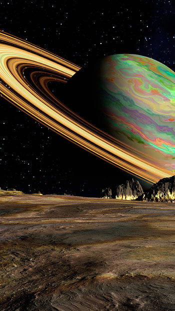 planet, saturn, space, ring HD phone wallpaper