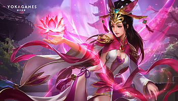 Fantasy girl, pink, fantasy, arc noir, arcnoir studio, girl, lotus HD wallpaper