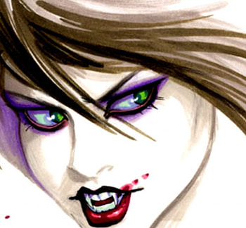 Lil Vampy, dracula, dark, lady vampire HD wallpaper