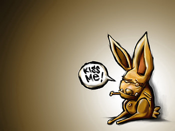 Art, Sadness, Kiss, Hare, Sorrow, Wish, Desire HD wallpaper