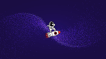 Astronaut Riding Over Rocket, Sci Fi, astronaut HD wallpaper