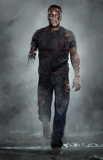 Terminator franchise, Iconic sci-fi series, Action-packed films, Robocop crossover HD phone wallpaper