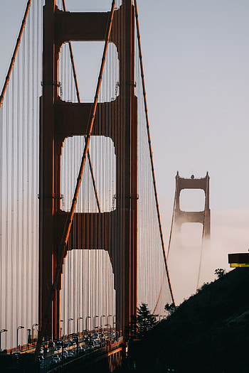 Cities, Clouds, Usa, Fog, Bridge, United States, San Francisco HD phone wallpaper
