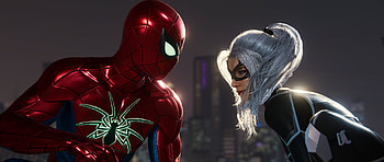 Spider_Man_&_Black_Cat_Caption, Black Cat (Marvel Comics), Peter Parker, spider man, video game, Spider-Man (PS4) HD wallpaper