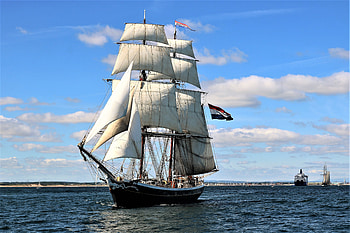 Tall Ship, ship, sailboat, ocean, tall HD wallpaper